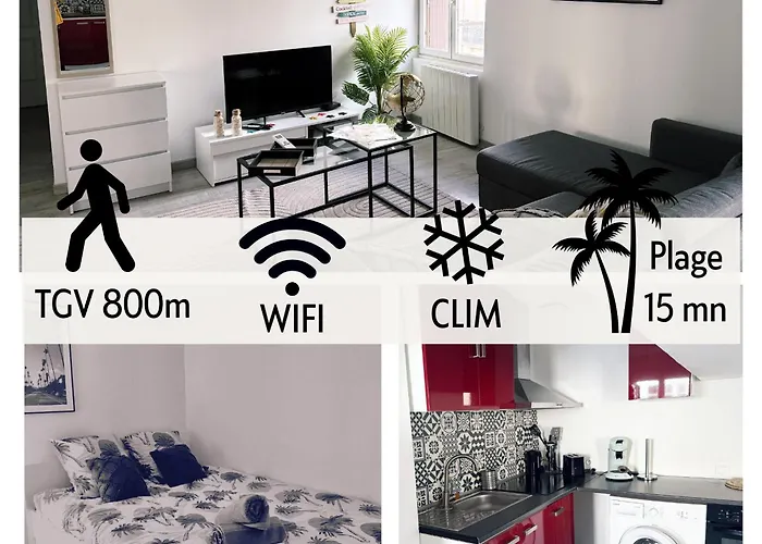 Surfer Paradise-Appartement Climatise & Wifi Beziers -